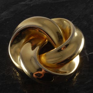 Vintage Fancy verziert Schal Clip vergoldet Messing Weben Design glänzend Finish