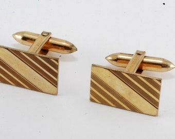 JP911 ヴィンテージ LAMODE 10金ゴールドフィルド メンズ カフスボタン