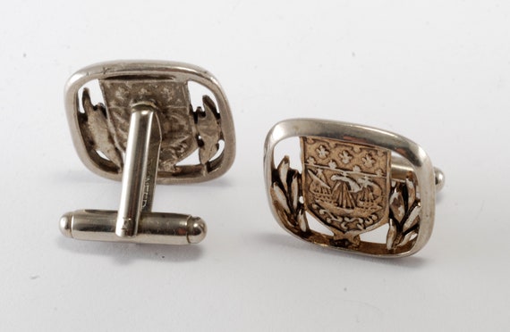 Vintage Cufflinks Pioneer Caravel or Carrack Sail… - image 2