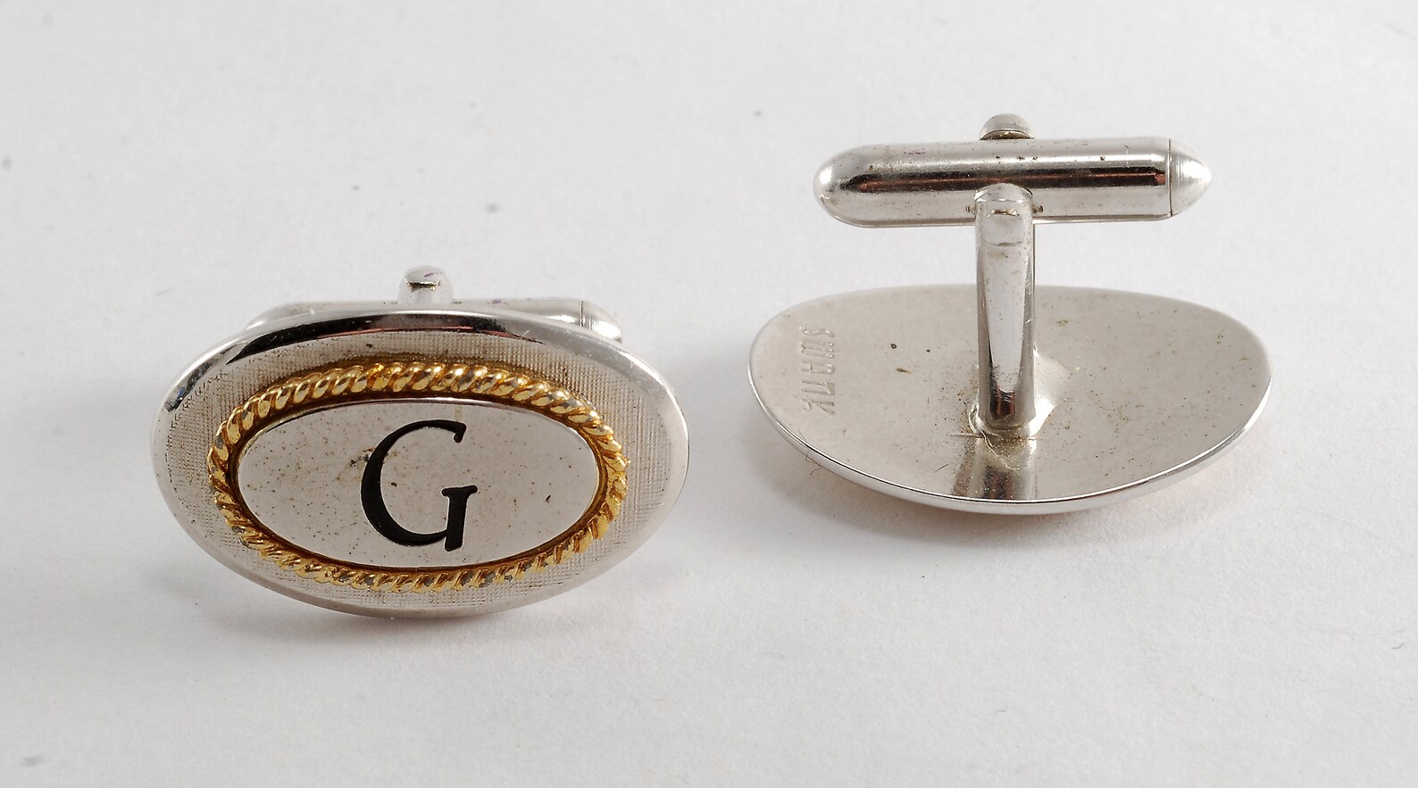 Vintage Swank Cuff Links Silver and Gold Plated Brass Letter Etsy