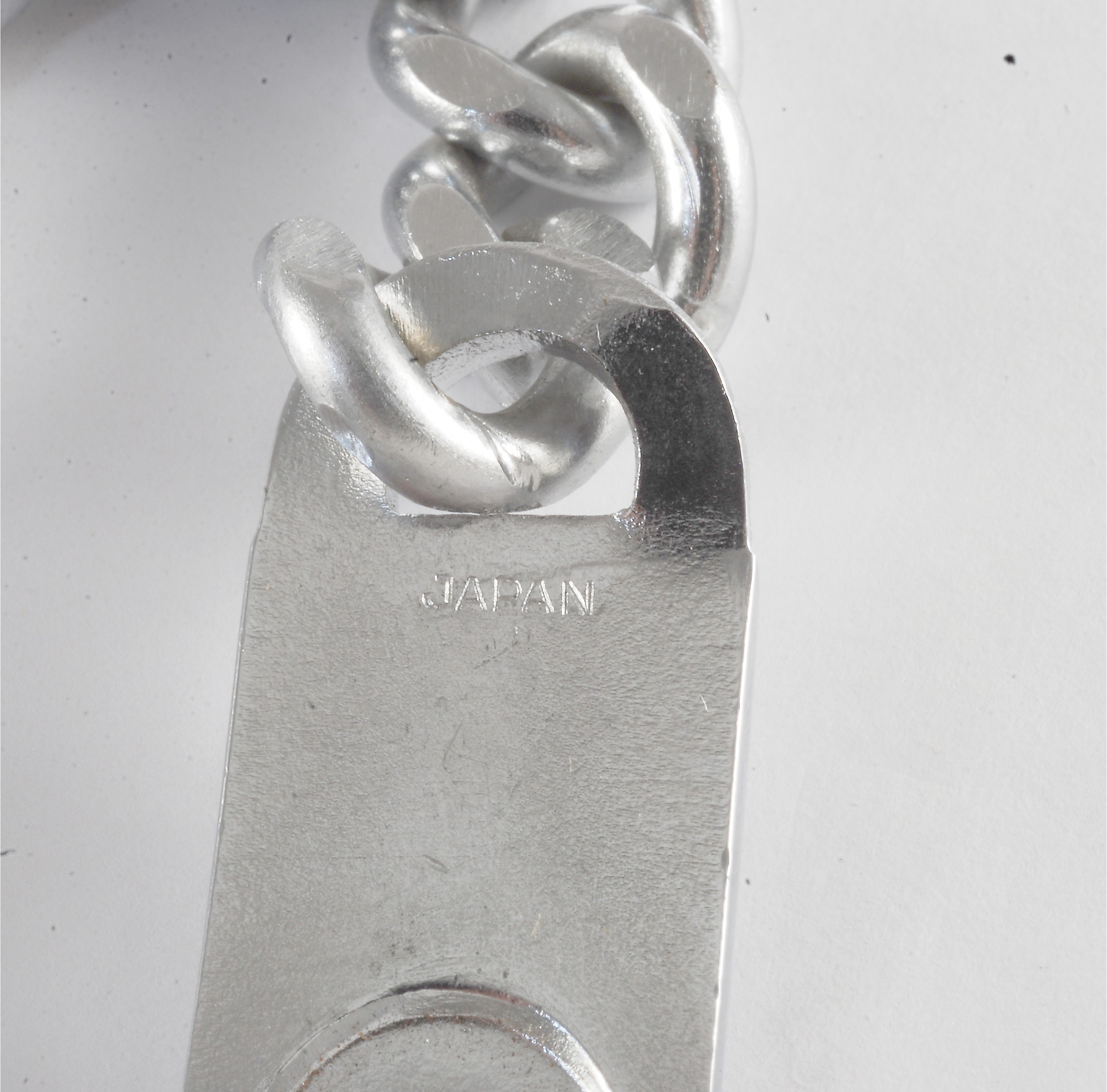 Vintage ID Oval Plaque Bracelet Silver Plated Brass 1960's