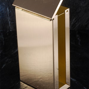 Cigarette Case For King Size 100's Packs Gold Plated Steel Spring Release Cover