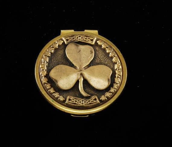 Vintage Shamrock Money Clip Collectible Gold Plat… - image 2