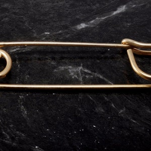 Vintage Fancy Kilt Pin Blanket Skirt Pin Gold Plated Metal New Old Stock 4&quot; x 1&quot; Steampunk DIY Repurpose