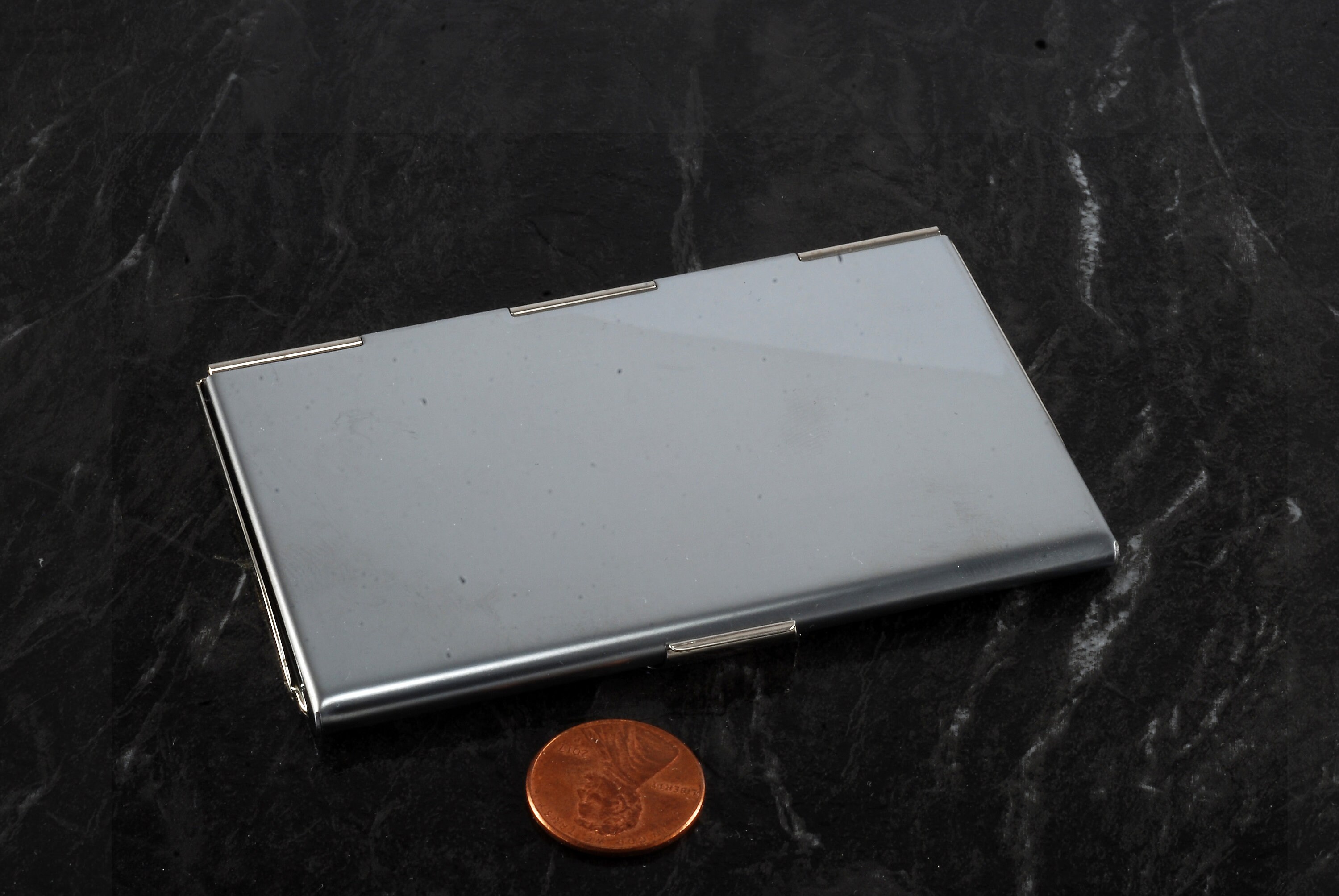 Top Business/credit Card Holder Silver Plated Metal & Gold Etsy UK