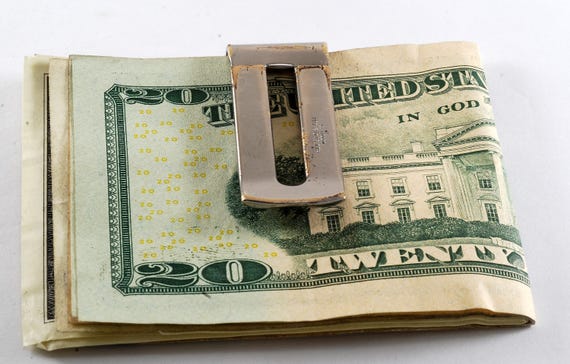 小物 vintage silver800 money clip Vintage Anson Money Clip Silver Tone Metal Corner Etched Signed
