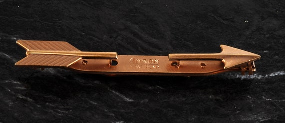 Vintage Arrow Tie Clip Signed ANSON Genuine Brass