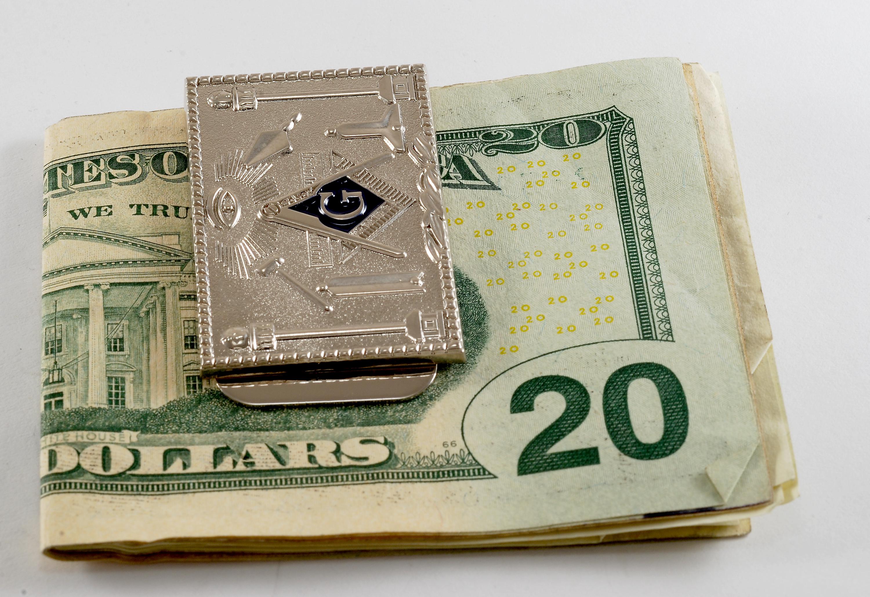 Masonic Money Clip In Men's Wallets for sale