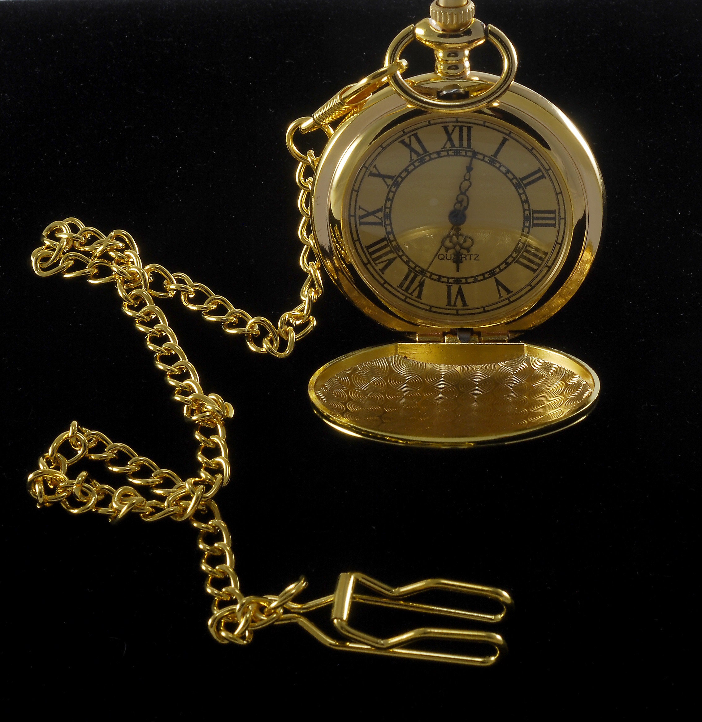 Brooks Brothers Vintage 14k Gold plated UNISEX pocketwatch with watch chain ⌚️ ELGIN 14K Gold Pocket Watch with Chain - Ashton-Blakey  main image 2