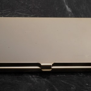 Kathrine Baumann von Beverly Hills vergoldet Metall Business Card Case signiert