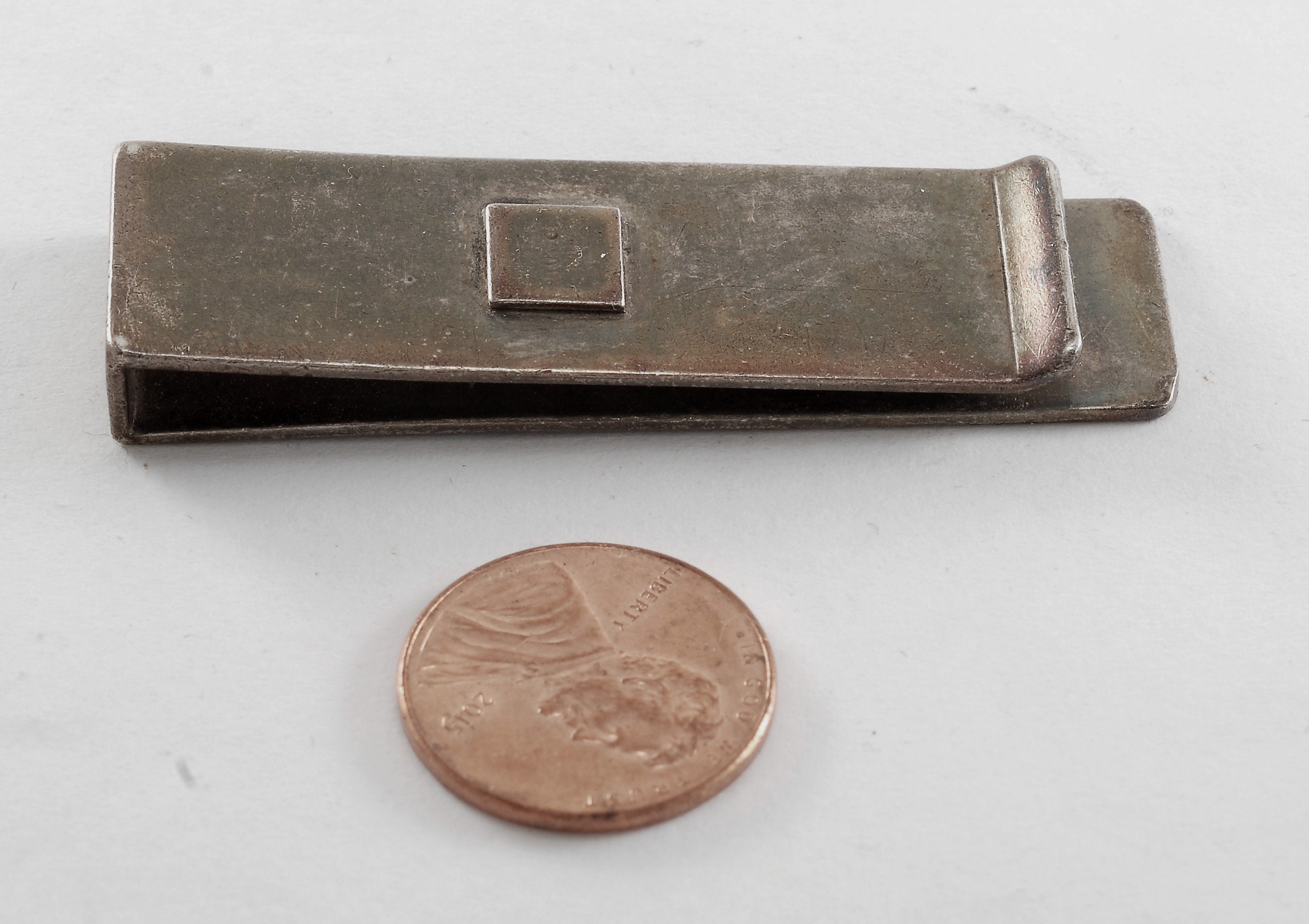 Porte-billets Vintage En Argent 925 - Money Clip Ancien, Occasion