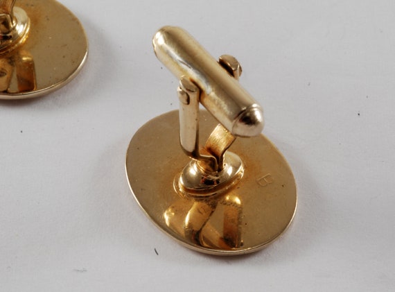 Vintage ANSON Oval Cuff Links Men's Cufflinks Jew… - image 5