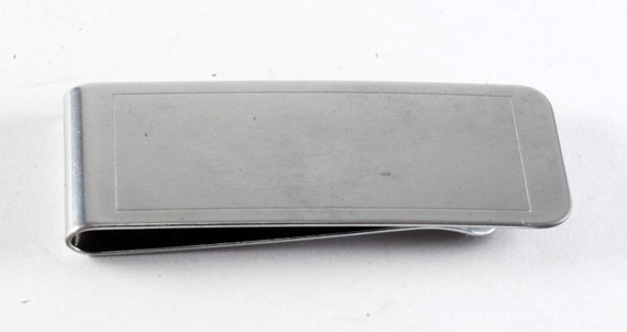 Vintage Silver Plated Classic Design Money Clip Plain Silver