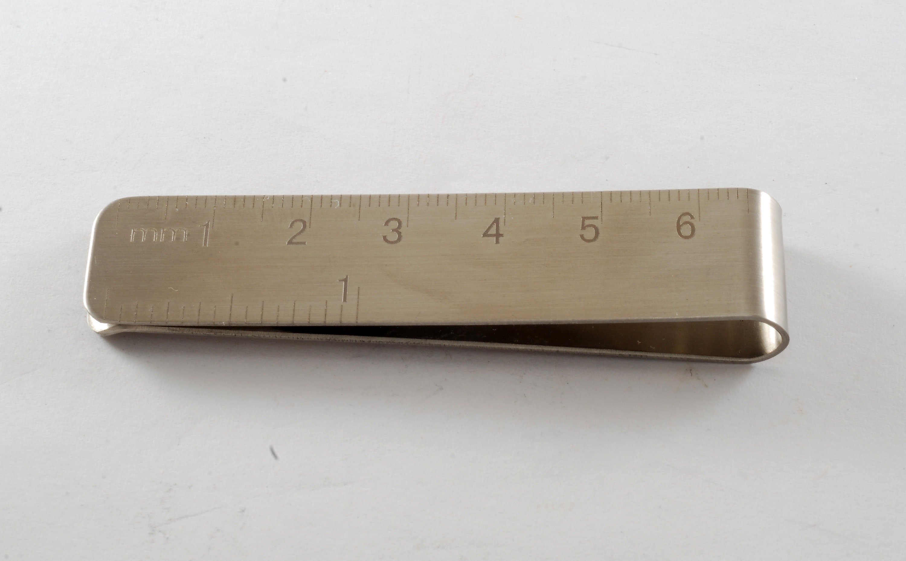Money Ruler Vintage Money Clip Thin Silver Plated Brass Ruler Centimeters Inches ...