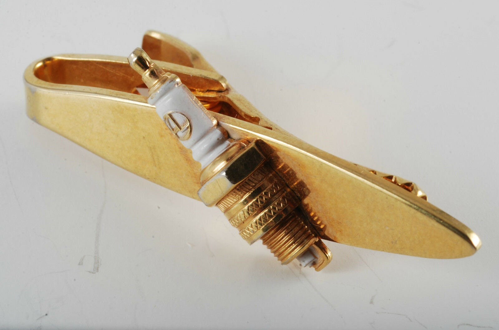Vintage SPEIDEL Spark Plug Tie Clip Gold Plated Alligator Back Etsy