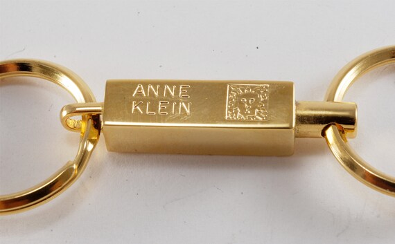 Vintage Ann Klein Key Chain Gold Plated Brass Met… - image 2