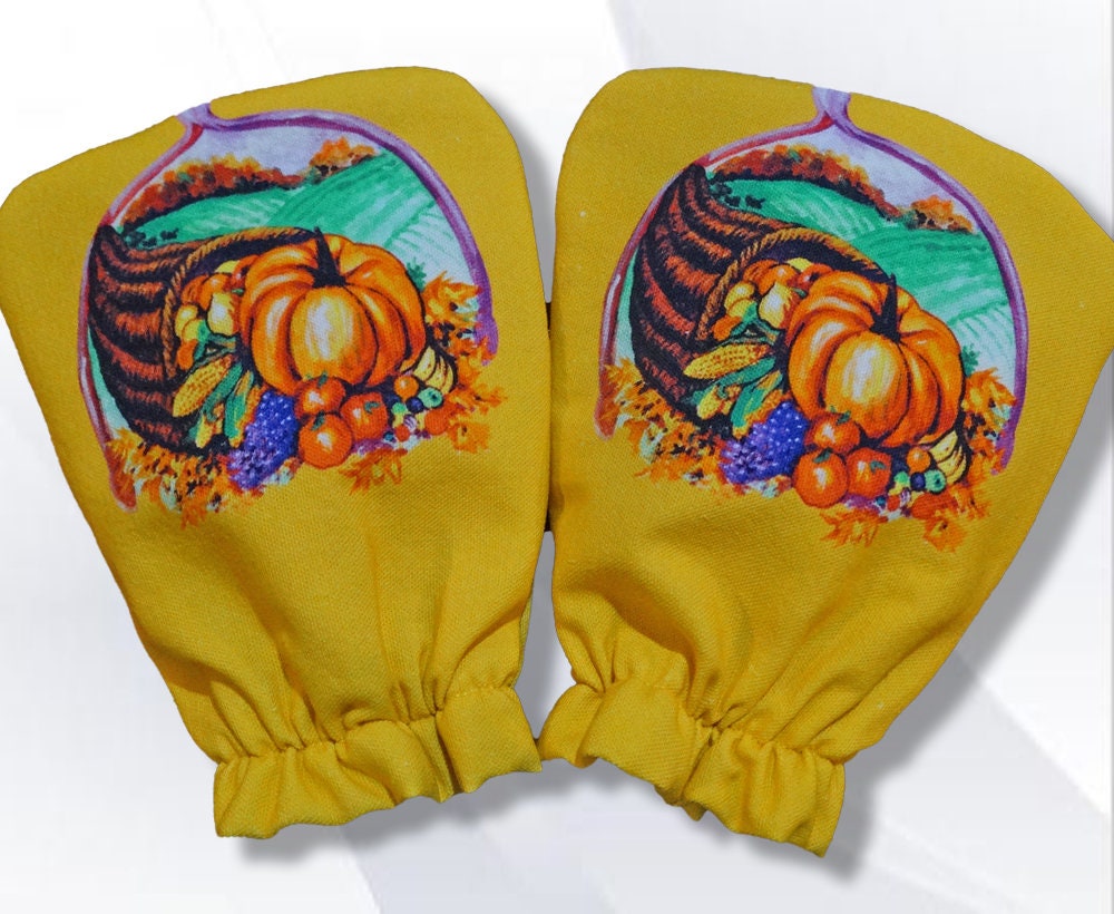 GYN Exam Stirrup Covers Horn of Plenty on Spring Gold - Etsy