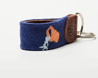 Aquarius Needlepoint keychain