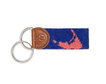 Needlepoint Key Fob - Nantucket / Nantucket Key Fob / Nantucket Key Chain / Nantucket / Nantucket Keychain / Nantucket Lovers / Nantucket