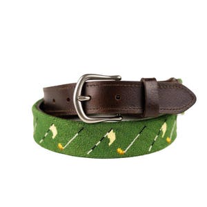 needlepoint golf belts