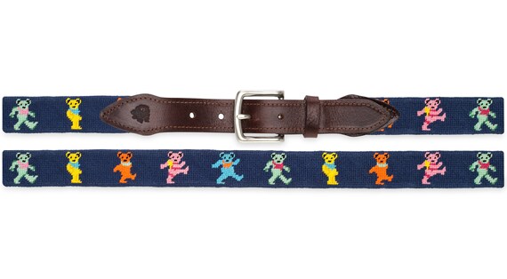 Fishman Donut Needlepoint Belt, Full-grain Leather, Brass  display picture 2