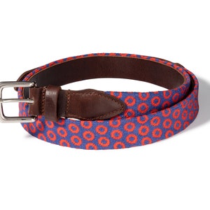 Fishman Donut Designer Belt, Coloridos accesorios para hombres Regalos para hombres, Cinturones de hombre únicos hechos de cuero, Accesorios de moda para hombres de cuero real
