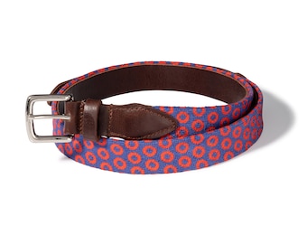 Fishman Donut Designer Belt, Colorful Men Accessories Gifts for Men, Unique Man Belts Made of Leather, Real Leather Men Fashion Accessories