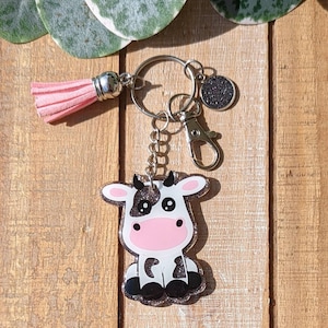 Sitting Cow Keychain