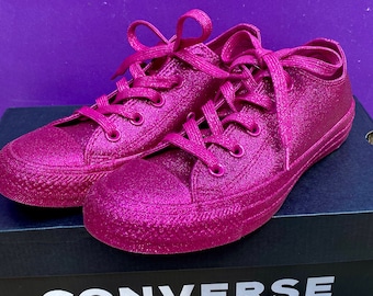 hot pink glitter converse