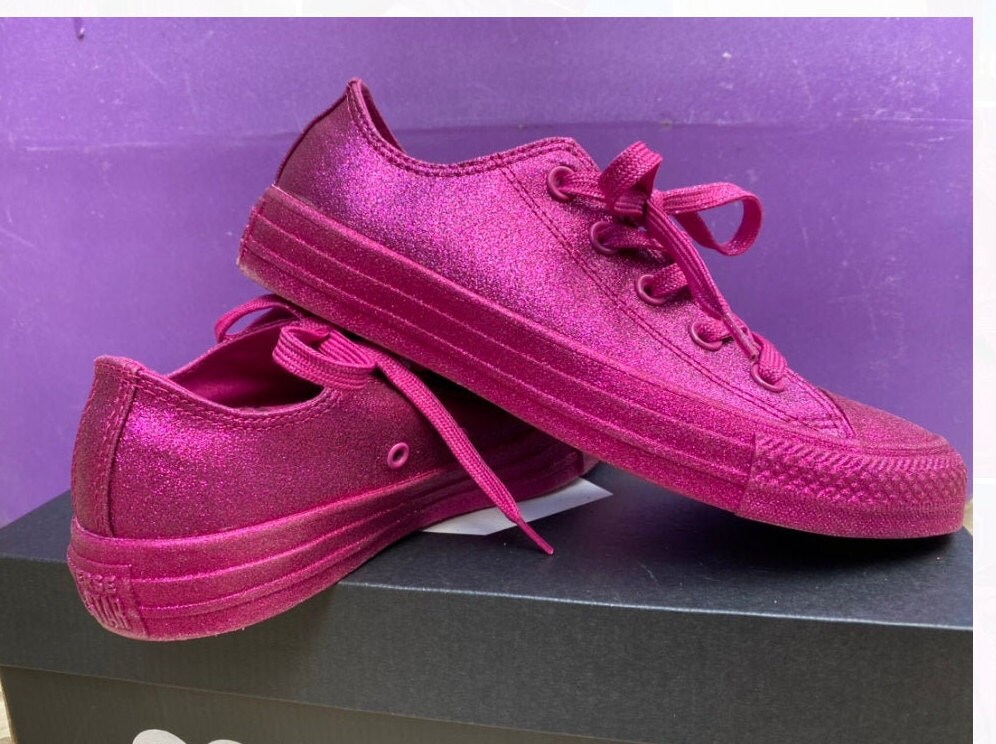 Converse glitter shop fucsia