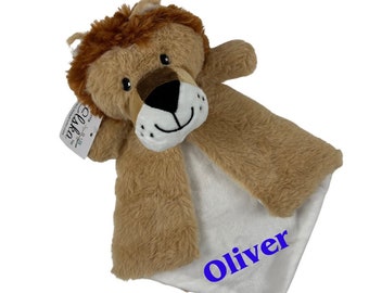 Personalized Lion Lovey, Lion Lovey Blanket, Newborn Baby Gift, Personalized Easter Gift for Kids, Baby Boy or Girl Lovey, Minky Lion Lovey