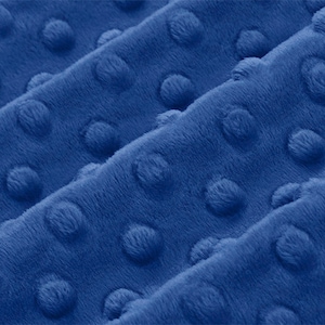 Electric Blue Minky by the Yard, Shannon Fabrics Quality Cuddle Minky, Dimple Dot Minky