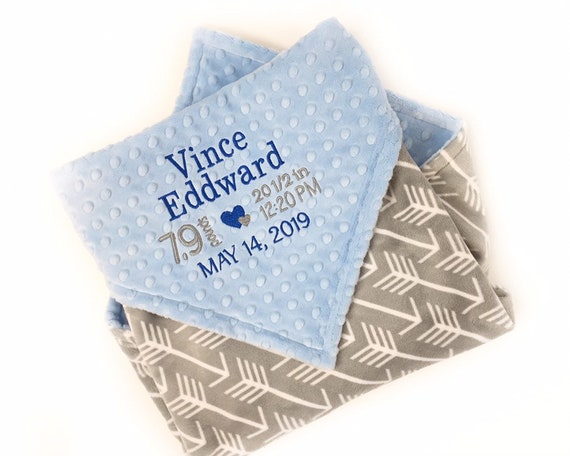 birth announcement blanket