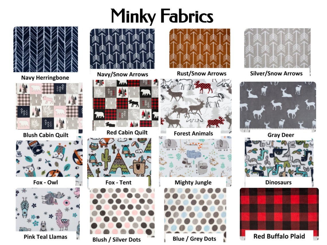 Changing Pad Cover in Silver White and Navy Minky and Etsy