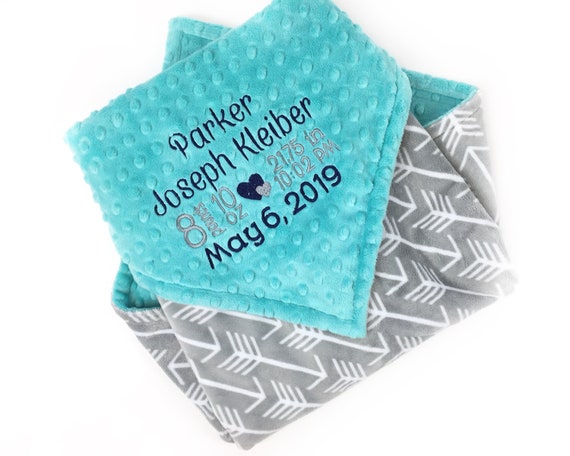 birth announcement blanket