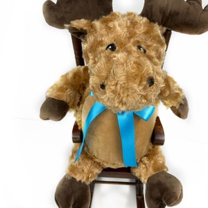 Personalized Moose, Birth Stats Design, Moose Keepsake Gift, Christmas Moose, Forest Animals Nursery