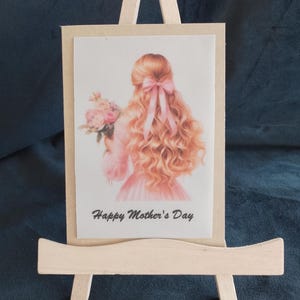 Cartão de Dia das Mães com arte floral, cartão de aniversário exclusivo para ela, presente charmoso para uma ocasião especial de dia das mães