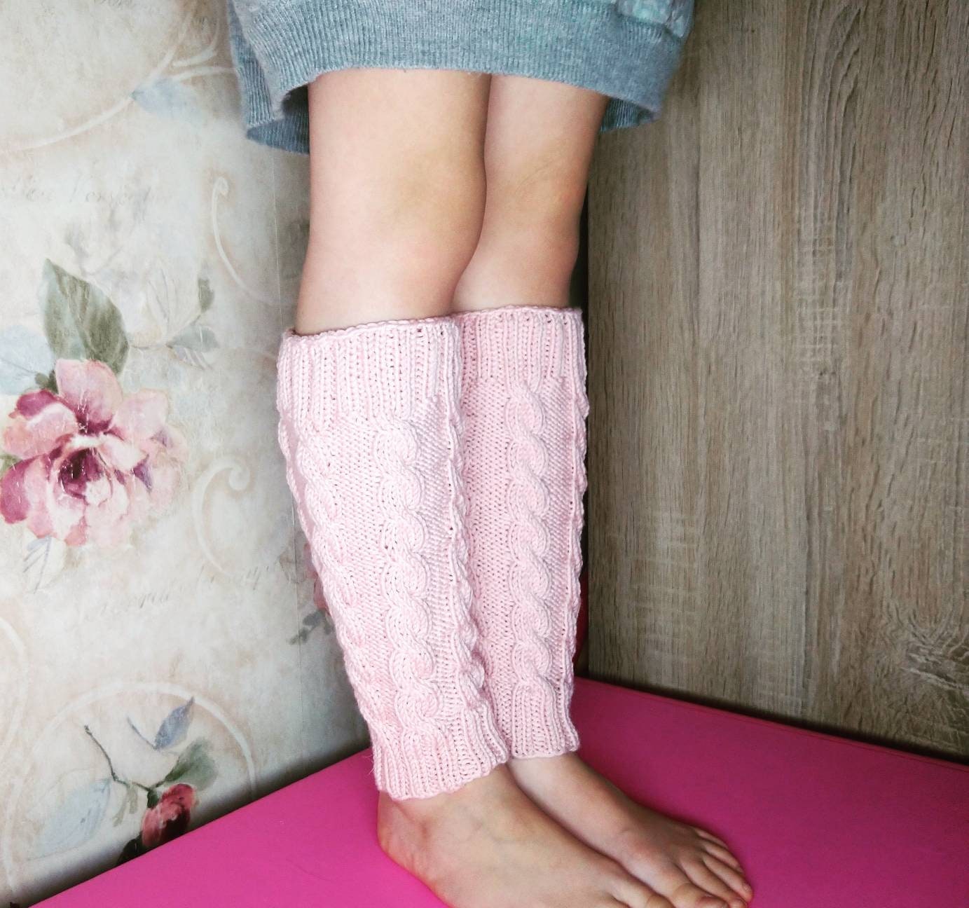 Wool leg warmers Pink leg warmers for girls Merino wool Etsy