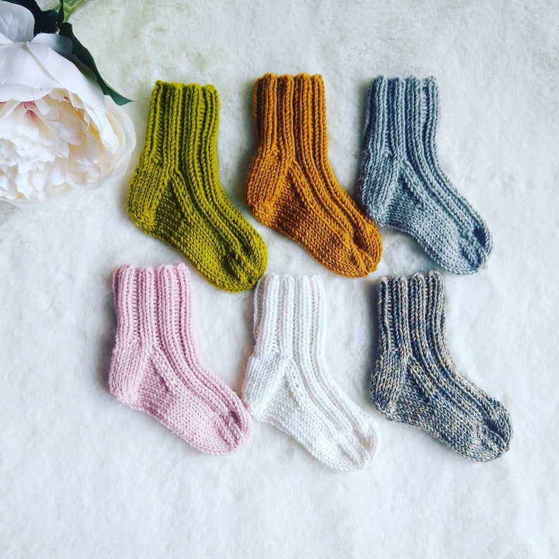 OekoTex Merino Wool baby socks Hand Knitted Merino wool Etsy