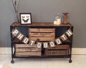 Hessian Burlap Photo Booth wedding banner bunting