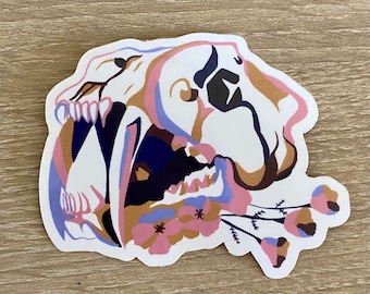 STICKER | Sabertooth Tiger Skull Sticker