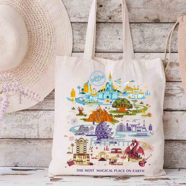 Vintage Disneyland Tote Bag, Disney 50th Tote Bag, Walt Disney World