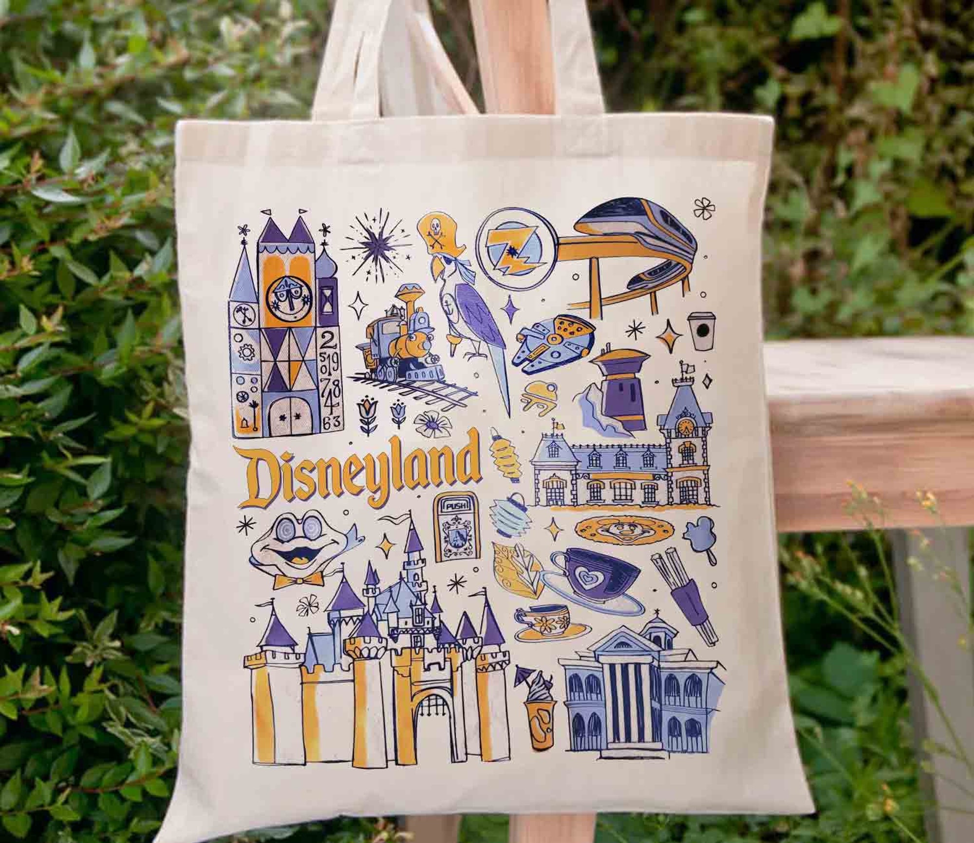 Discover Vintage Disneyland Tote Bag, Disney 50th Tote Bag