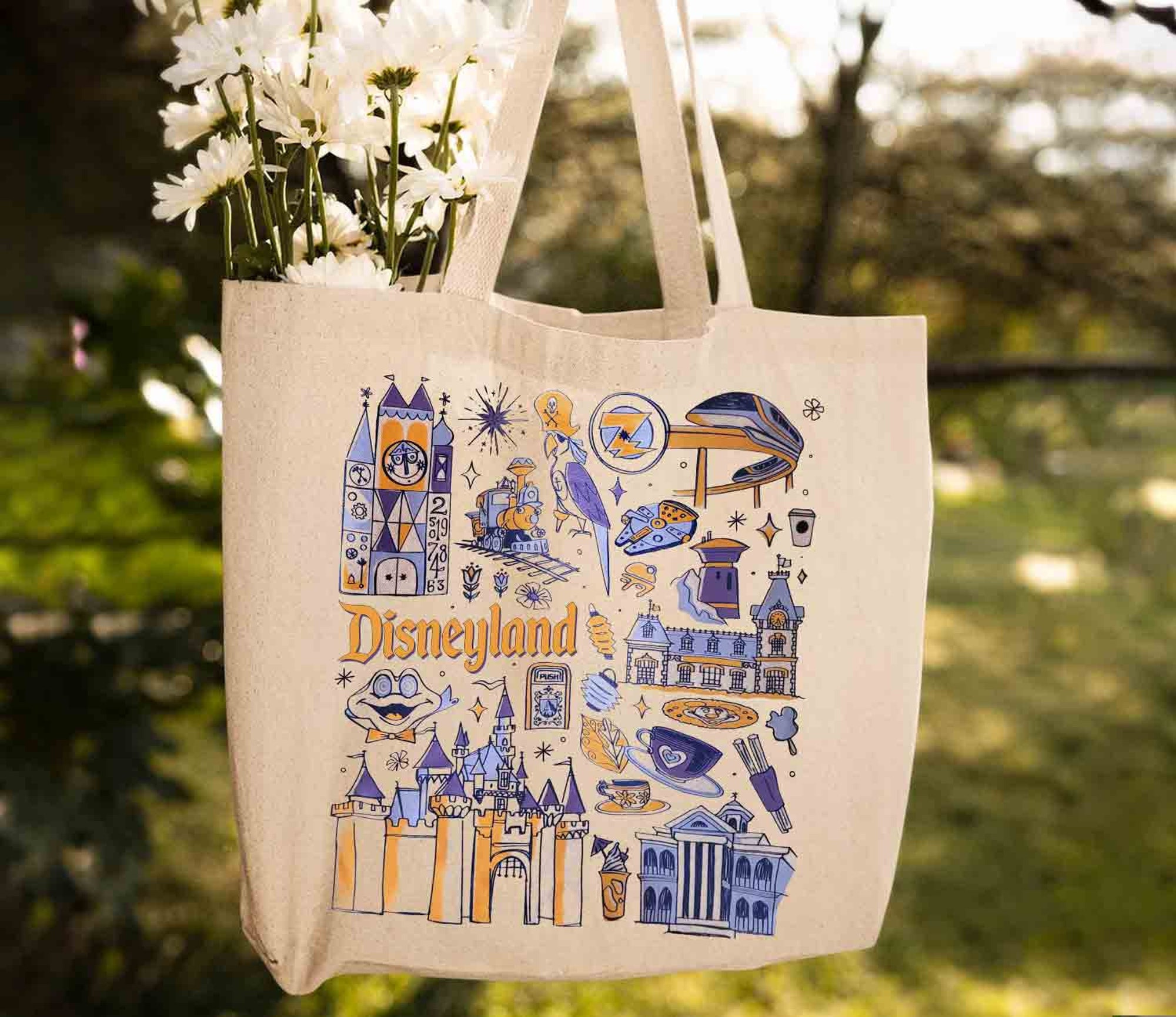 Discover Vintage Disneyland Tote Bag, Disney 50th Tote Bag