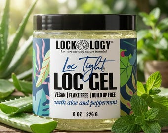Lockology Peppermint Loc Gel for Loc Retwists, Best No Build Up Locking Gel for Dreads, Natural Loc Products