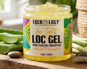 Lockology Loc Gel, Aloe Lemongrass Dreadlocks Styling, Vegan Build Up Free