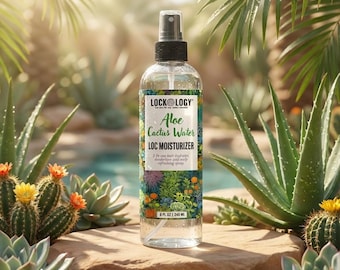 Lockology Aloe and Cactus Water Loc Moisturizer Spray, Dry Locs Hydrating Mist for Dreadlocks