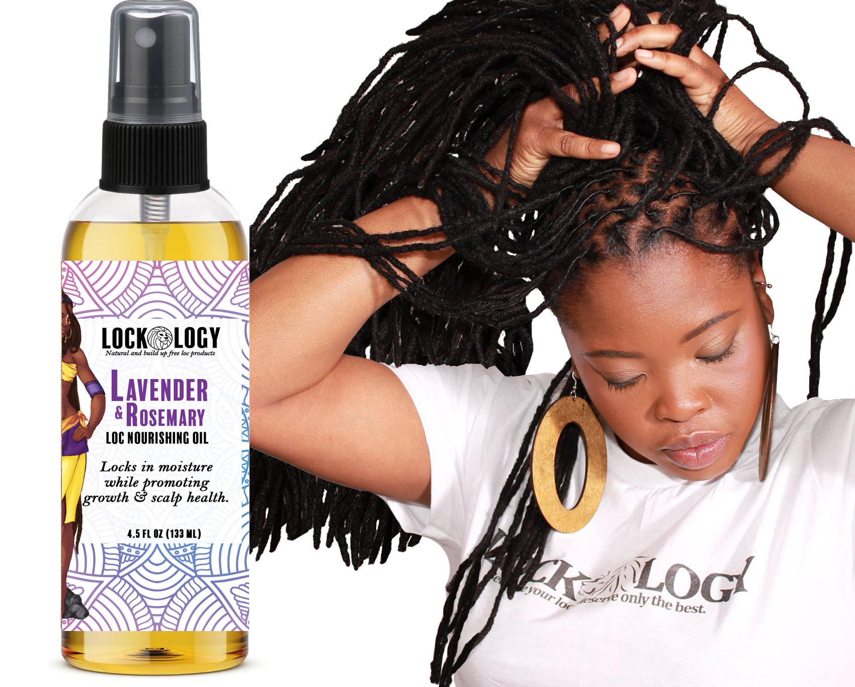 Loc Oil Spray & Hair Oil For Men Dreadlocks Moisturizer For Braids Dreads &  Loc Maintenance Products and Dreadlock Accessories