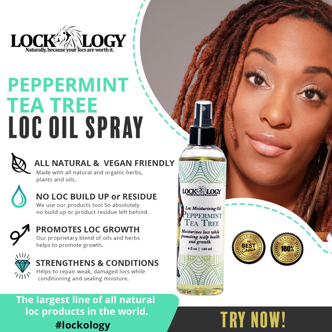 LOC Oil LOC Spray for Dreads | All Natural Coconut Lemongrass LOC Moisturizer for Dreads | LOC Oil Locs Hair Products for Dreadlock Hair Products
