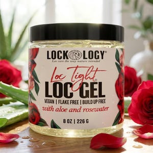 Loc Gel - Gel de fixação para dreadlocks com aloe vera orgânico e água de rosas da Lockology